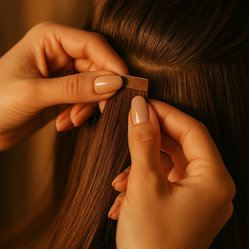 Mega hair work in detail