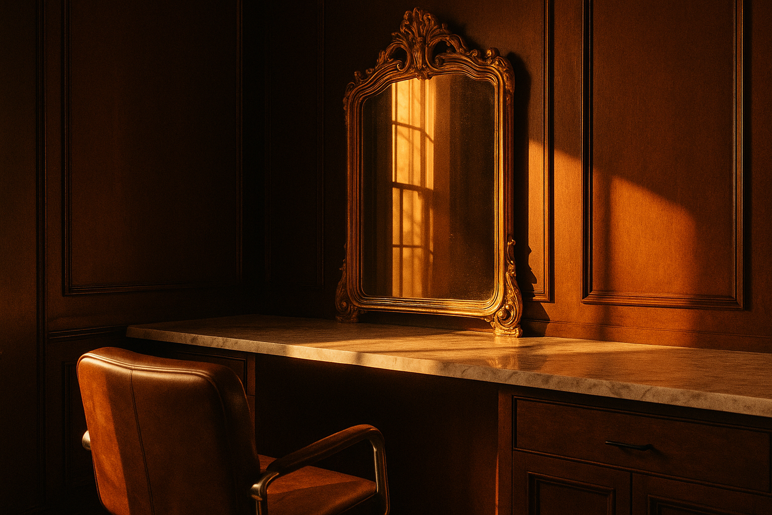 Vintage mirror detail
